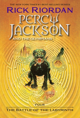 Paperback of Percy Jackson and the Olympians Book Four: The Battle of the Labyrinth by Disney Hyperion, showing the book cover.