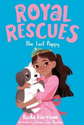 Paperback copy of Royal Rescues #2: The Lost Puppy by Feiwel & Friends, showing the book cover with colorful illustrations.
