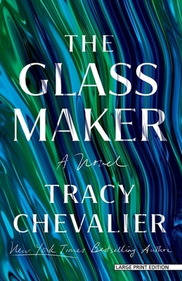 Large print paperback of The Glassmaker by Large Print Press, showing the book cover with glass art and title.