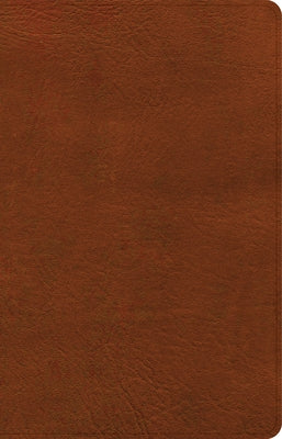 Holman NASB Large Print Personal Size Reference Bible in Burnt Sienna Leathertouch with indexed pages, open showing text and ribbon marker.