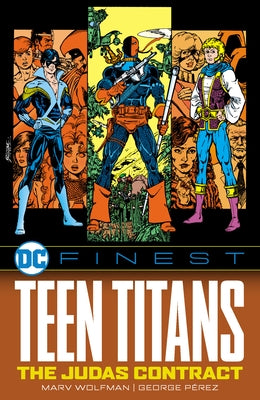 Cover of DC Comics Teen Titans: The Judas Contract paperback featuring illustrated characters from the DC Finest series.