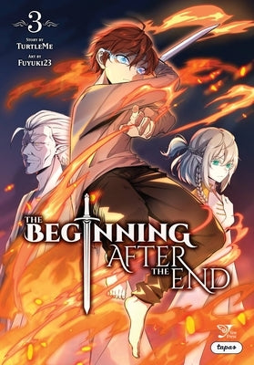 Paperback comic book titled The Beginning After the End, Vol. 3, published by Yen Press, featuring colorful cover art.