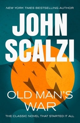 Paperback of Old Man's War by Tor Books featuring a book cover with sci-fi artwork and bold title text.
