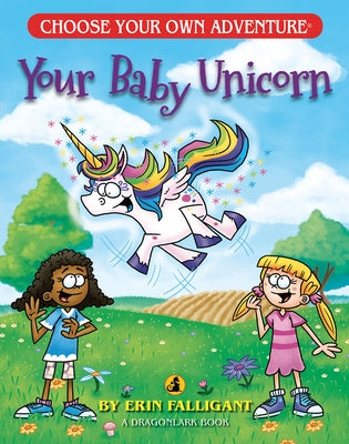 Paperback "Your Baby Unicorn" book by Choose Your Own Adventure Jr., featuring colorful unicorn illustrations on the cover.