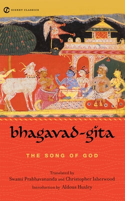 Mass market paperbound of Bhagavad-Gita: The Song of God by Signet Book, featuring a cover with Hindu artwork and spiritual imagery.