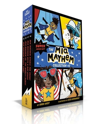 Paperback set of MIA Mayhem Collection #2 by Little Simon showing colorful book covers featuring MIA Mayhem and her adventures.