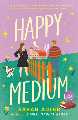 Paperback of Happy Medium by Berkley Books, featuring the book cover with colorful artwork and title text.