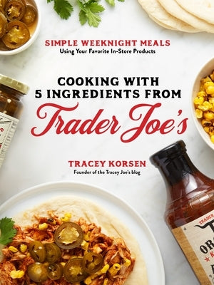 Paperback cookbook titled "Cooking with 5 Ingredients" by Page Street Publishing, featuring recipes and colorful food photos.