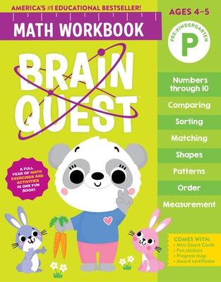 Brain Quest Math Workbook: Pre-Kindergarten Paperback Workman Kids