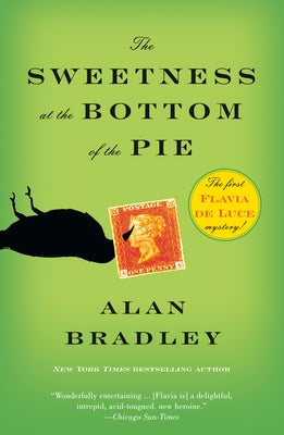 Paperback of The Sweetness at the Bottom of the Pie: A Flavia de Luce Mystery by Bantam, featuring a book cover with vintage artwork.