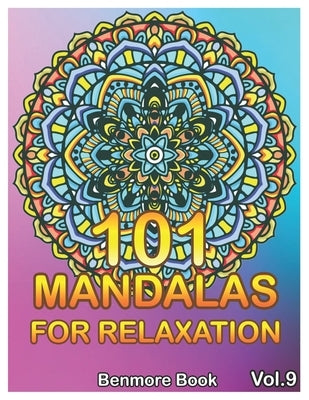 Paperback mandala coloring book with 101 intricate designs for relaxation, meditation, and stress relief.