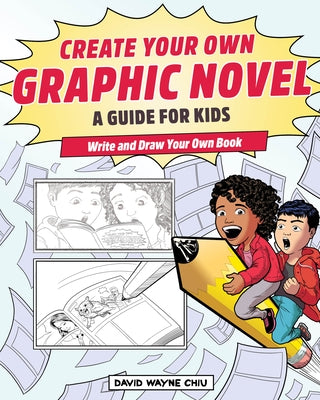 Paperback guide for kids on creating graphic novels, featuring colorful illustrations and writing tips from Callisto Kids.