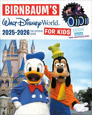 Paperback copy of Disney Editions' Birnbaum's 2025-2026 Walt Disney World for Kids guidebook with colorful cover art.