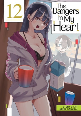 Paperback of The Dangers in My Heart Vol. 12 manga by Seven Seas, showing the cover with characters and title artwork.
