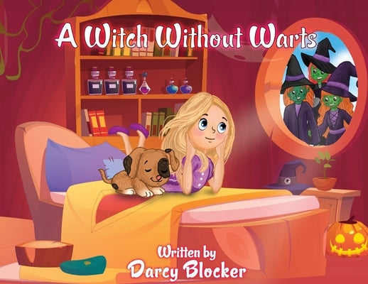 Paperback copy of A Witch Without Warts by Darcy Blocker, showing the book cover with mystical illustrations.