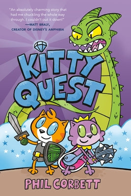 Paperback of Kitty Quest: A Graphic Novel by Razorbill featuring colorful illustrated feline characters on the cover.