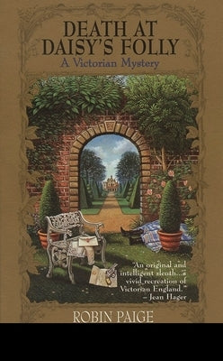 Mass market paperback of "Death at Daisy's Folly" by Berkley Books, featuring a mysterious cover design.