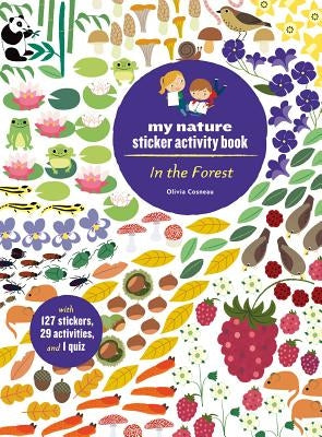 Paperback "In the Forest" nature sticker activity book with colorful forest-themed stickers, activities, and a quiz for kids.