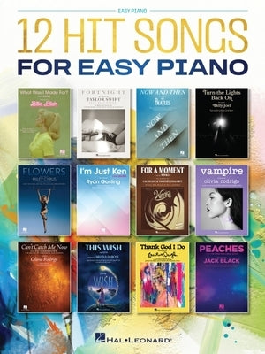 12 Hit Songs for Easy Piano - Songbook with Lyrics by