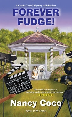 Mass market paperback of "Forever Fudge" by Kensington Publishing Corporation, featuring a colorful book cover with chocolate and fudge images.
