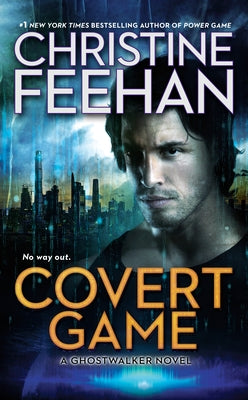 Cover of the mass market paperbound book "Covert Game" by Berkley Books, featuring a dark, suspenseful design with mysterious imagery.