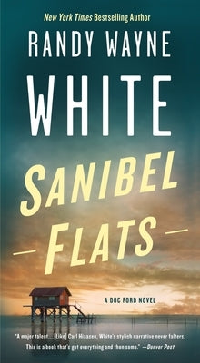 Sanibel Flats mass market paperback book by Minotaur Books featuring a cover image of a scenic Florida island landscape.