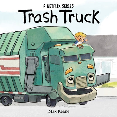HarperCollins Trash Truck Board Book featuring colorful illustrations of a trash truck for young children.
