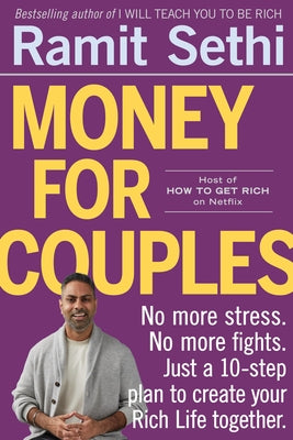 Paperback book titled "Money for Couples" by Workman Publishing, featuring a cover with a couple and financial imagery.