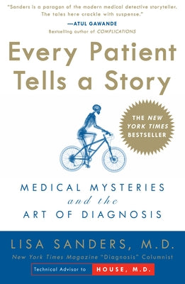 Paperback of "Every Patient Tells a Story" by Harmony, featuring a cover with medical illustrations and text about diagnosis.