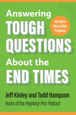 Paperback book titled "Answering Tough Questions about the End Times" by Harvest Prophecy, featuring a cover with a biblical imagery design.