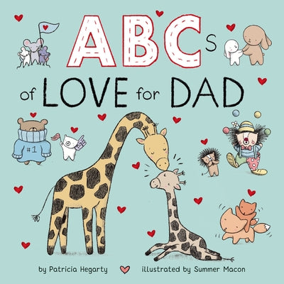 Rodale Kids ABCs of Love for Dad board book with colorful illustrations for young children learning the alphabet and love.