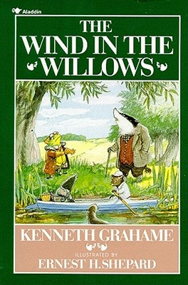 Paperback copy of The Wind in the Willows by Aladdin Paperbacks featuring a colorful illustrated cover.