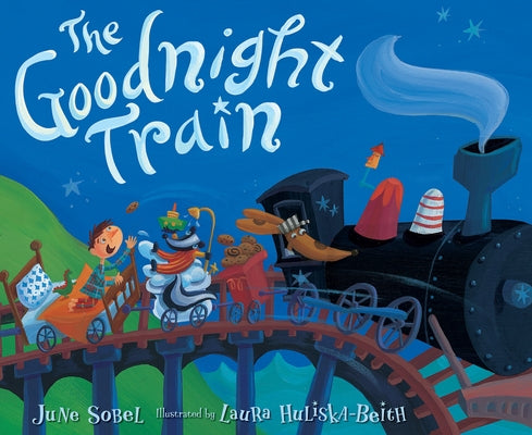 The Goodnight Train paperback by Clarion Books showing a colorful illustration of a train in a children's storybook.