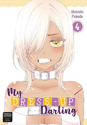 Square Enix Manga My Dress-Up Darling 04 paperback book with colorful cover illustration featuring characters from the series.