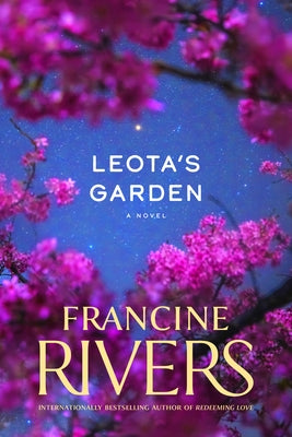 Paperback of Leota's Garden novel by Tyndale Fiction featuring a garden scene with vibrant flowers and lush greenery.