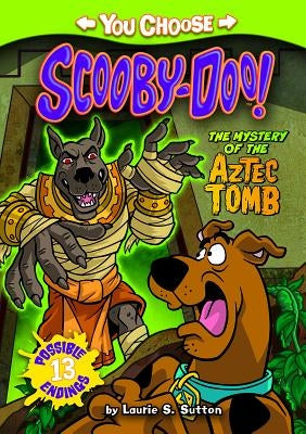 Paperback of The Mystery of the Aztec Tomb by Stone Arch Books, showing the book cover with ancient Aztec symbols.