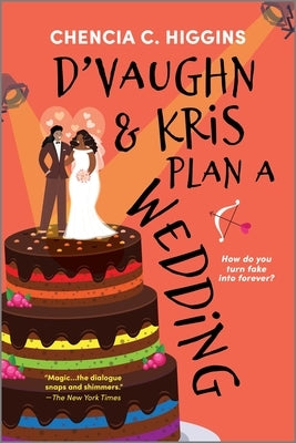 Paperback of "D'Vaughn and Kris Plan a Wedding" by Carina Adores, featuring the book cover with colorful illustration and title.