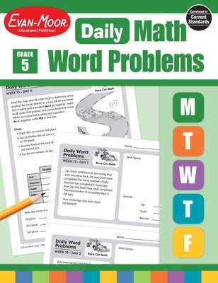 Daily Word Problems Math, Grade 5 Teacher Edition Paperback Evan-Moor Educational Publishers