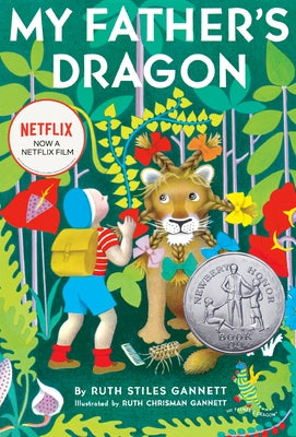 Paperback copy of "My Father's Dragon" by Yearling Books, featuring the book cover with colorful illustration.