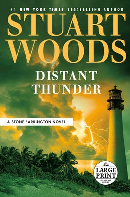 Paperback of Distant Thunder by Stone Barrington, published by Random House Large Print Publishing, showing the book cover with title and author.