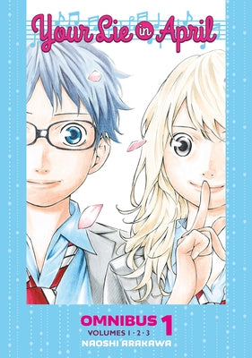 Paperback of Your Lie in April Omnibus Vol. 1 by Kodansha Comics, showing the cover art with Japanese manga illustrations.