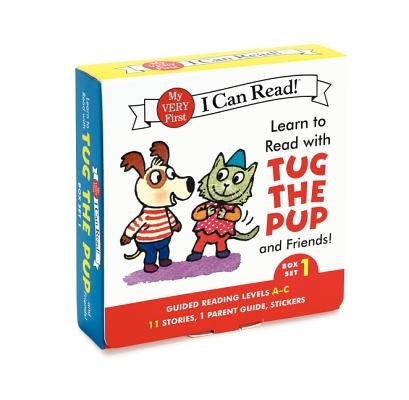 Paperback box set featuring Tug the Pup and friends, includes 11 stories, parent guide, and reward stickers for beginning readers.