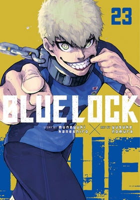 Blue Lock 23 paperback manga by Kodansha Comics featuring cover art with dynamic characters and bold blue design.