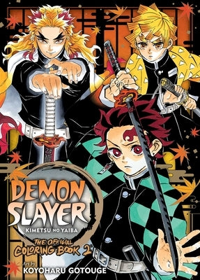 Paperback coloring book featuring Demon Slayer: Kimetsu no Yaiba characters, published by Viz Media, with colorful illustrated pages.
