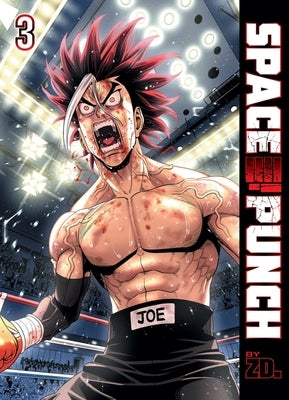 Paperback copy of Space Punch Volume 3 by Kana featuring vibrant cover art with sci-fi themes.