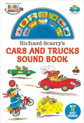 Richard Scarry's Cars and Trucks Sound Book for children, colorful board book with vehicle illustrations and sound buttons, from Random House.