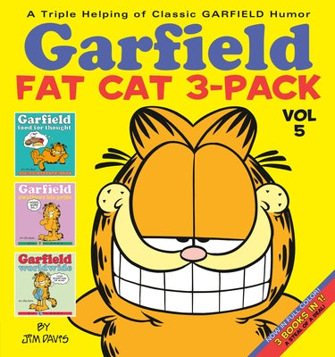 Garfield Fat Cat 3-Pack #5 paperback books by Random House Worlds featuring Garfield the cat on colorful covers.