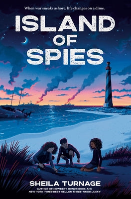 Paperback copy of "Island of Spies" by Dial Books featuring colorful cover art with a mysterious island scene.