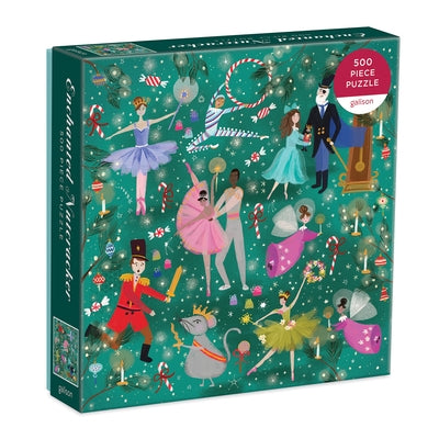 Galison Enchanted Nutcracker 500-piece puzzle featuring a festive nutcracker design laid out on a flat surface.