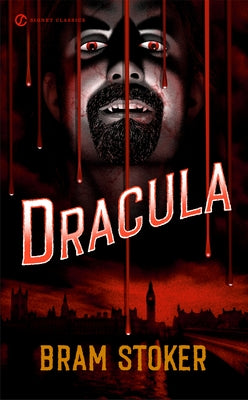 Mass market paperbound edition of "Dracula" by Signet Book, showing the book cover with gothic artwork and title.
